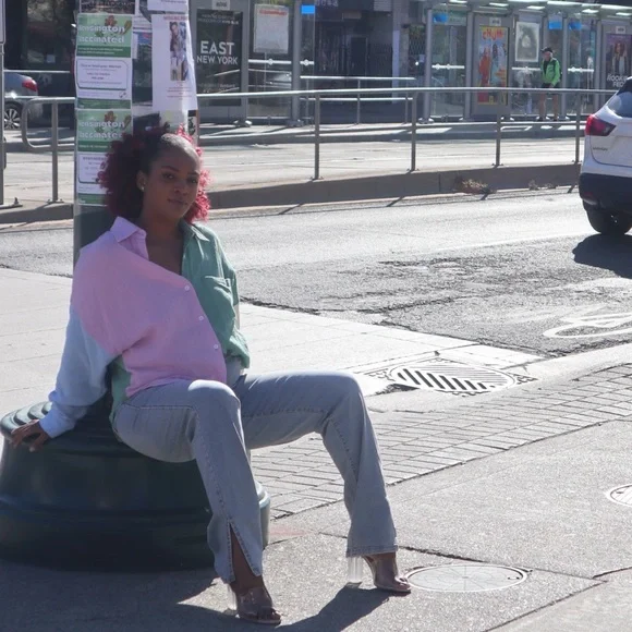 Mindy Oversized Button Up Top - Picture 2 of 6